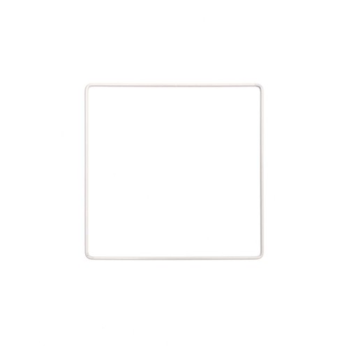 Cuadrado de metal desnudo para atrapasueños y pantallas 15 cm - Blanco x1