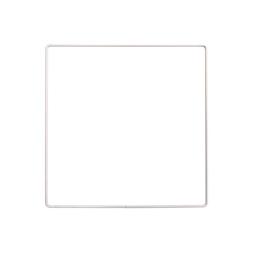 Cuadrado de metal desnudo para atrapasueños y pantallas 20 cm - Blanco x1