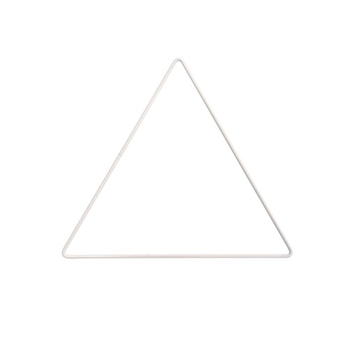 Triángulo de metal desnudo para atrapasueños, y lámparas 20 cm - Blanco x1