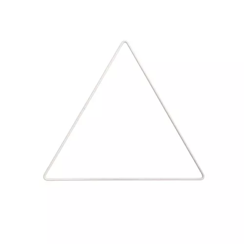Triángulo de metal desnudo para atrapasueños, y lámparas 20 cm - Blanco x1