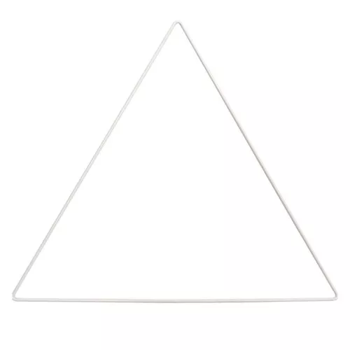 Triángulo de metal desnudo para atrapasueños, y lámparas 30 cm - Blanco x1