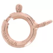 Cierre de reasa 5.5 mm con anilla abierta - Rosa Gold filled x1