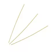 Bastones cabeza de alfiler 1.7 mm 50x0,7 mm - Dorado con oro fino x20