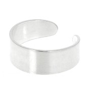 Anillo ancho 8 mm ajustable sin anilla de Plata 925 x1