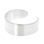 Anillo ancho 8 mm ajustable sin anilla de Plata 925 x1