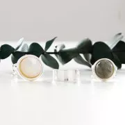 Anillo ancho 8 mm ajustable sin anilla de Plata 925 x1