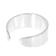 Anillo ancho 8 mm ajustable sin anilla de Plata 925 x1