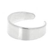 Anillo ancho 6 mm ajustable sin anilla de Plata 925 x1|raw }}