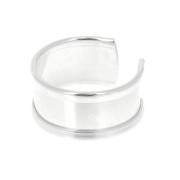 Anillo con borde a decorar 11 mm ajustable - de Plata 925 x1|raw }}