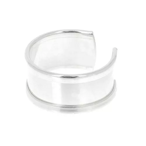 Anillo con borde a decorar 11 mm ajustable - de Plata 925 x1