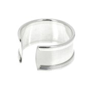 Anillo con borde a decorar 11 mm ajustable - de Plata 925 x1