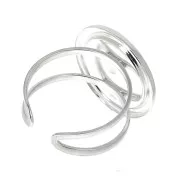 Anillo ajustable para cabuchón 15 mm - Plata 925 x1