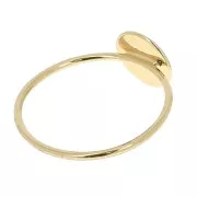 Anillo fino para cabuchón 8 mm - Talla 52 - Chapado de oro 3 micras x1