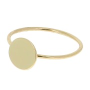 Anillo fino para cabuchón 8 mm - Talla 54 - Chapado de oro 3 micras x1