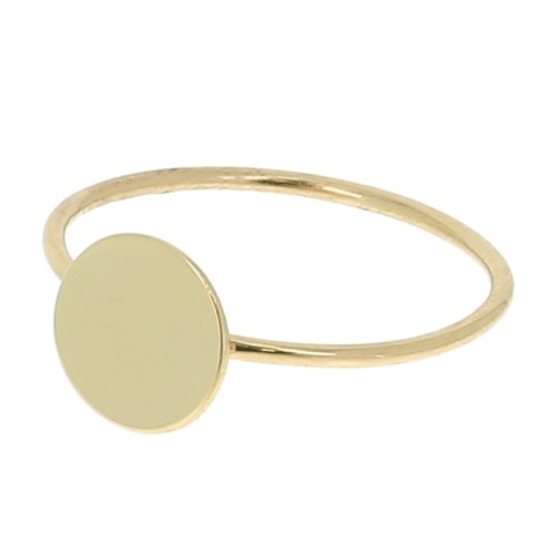 Anillo fino para cabuchón 8 mm - Talla 54 - Chapado de oro 3 micras x1
