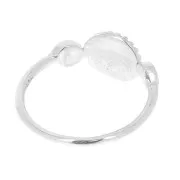 Anillo 3 engastes para cabuchón 3mm y 4mm Talla 52 - Plata 925 x1