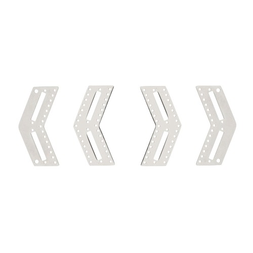 2 terminales & 2 entrepiezas para Miyuki - Acero inoxydable