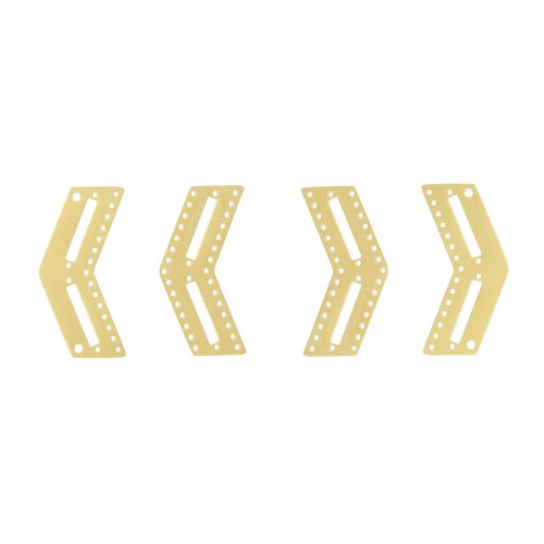 2 terminales & 2 entrepiezas para Miyuki - Acero inoxydable Dorado