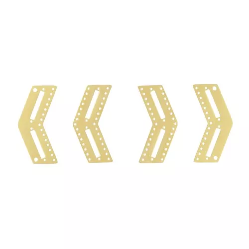 2 terminales & 2 entrepiezas para Miyuki - Acero inoxydable Dorado