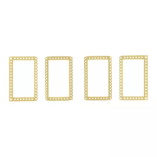 4 entrepiezas rectangulares para Miyuki - Acero inoxydable Dorado