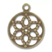 Dijes filigrana 15 mm bronce x5