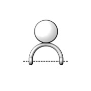 Cymbal - Ganchos pendientes para tejido Miyuki 11/0 - Venio II - Plateado envej x2