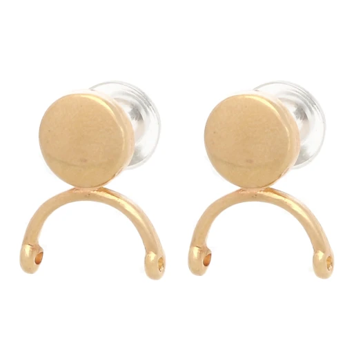 Cymbal - Ganchos pendientes para tejido Miyuki 11/0 - Venio II - Dorado oro fino x2