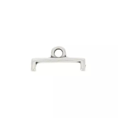 Cymbal -Terminal tejido de cuentas Delica 11/0 12mm Topolia II Plateado envejx1