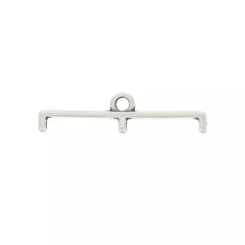 Cymbal -Terminal tejido cuentas Delica 11/0 23 mm Topolia III Plateado envej x1