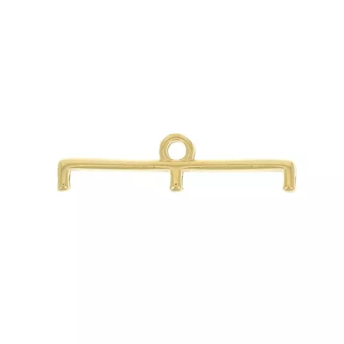 Cymbal -Terminal para tejido cuentas Delica 11/0 23 mm Topolia III Dorado oro fino x1