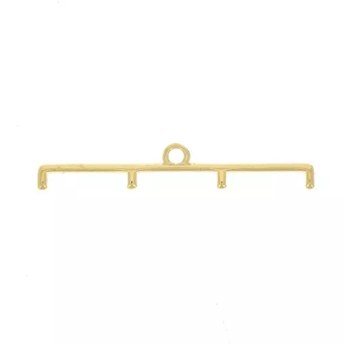 Cymbal -Terminal para tejido de cuentas Delica 11/0 33mm Topolia IV Dorado oro fino x1