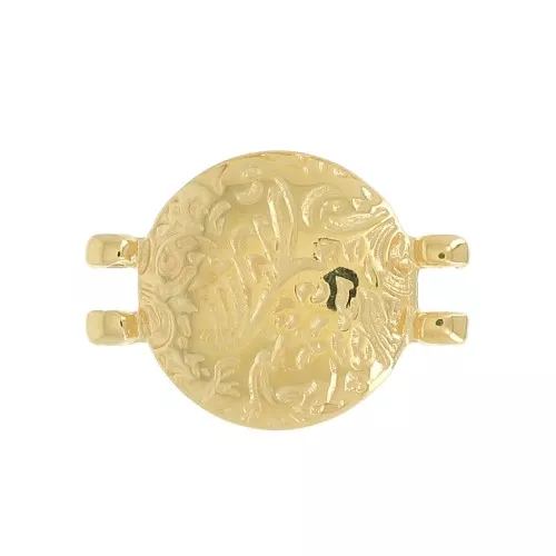 Cymbal - Terminal para perlas Rocalla 11/0 16x11 mm Pithari II - Dorado oro fino x1