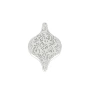 Cymbal - Entrepieza para perlas Paisley Duo 15x11 mm Liotrivi - Plateado envej x1