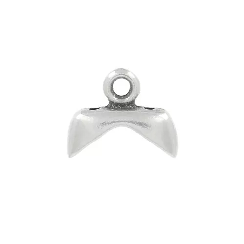 Cymbal - Terminal de acabado para Cheuron Beads 9x11 mm Koutalas - Plateado env