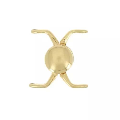 Platillo Cierre magnético para Miyuki Delica 11/0 18x17mm Kissamos II Dorado con oro fino