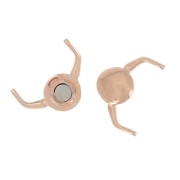 Címbalo Cierre magnético para Miyuki Delica 11/0 18x17 mm Kissamos II Dorado rosa