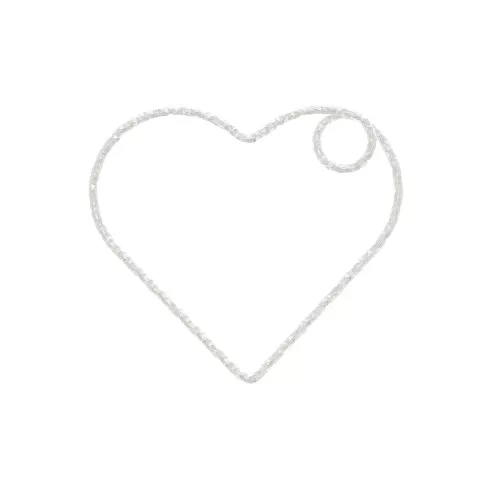 Colgante corazón diamantado 26x29 mm de Plata 925 x1