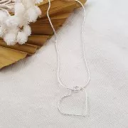 Colgante corazón diamantado 26x29 mm de Plata 925 x1