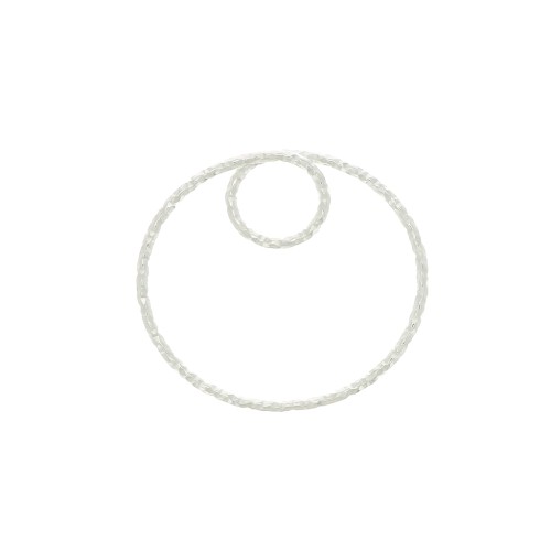 Colgante círculo diamantado 20 mm de plata 925 x1 
