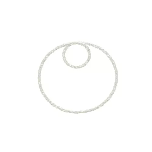 Colgante círculo diamantado 20 mm de plata 925 x1 