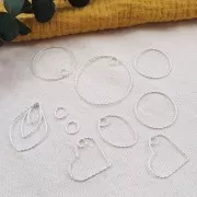 Colgante círculo diamantado 20 mm de plata 925 x1 