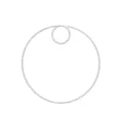 Colgante círculo diamantado 30 mm de Plata 925 x1