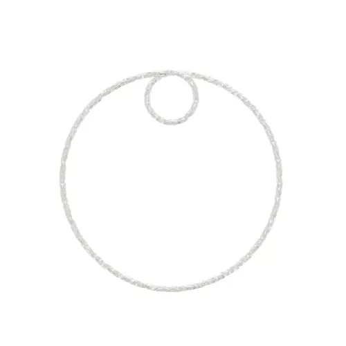 Colgante círculo diamantado 30 mm de Plata 925 x1