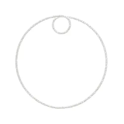 Colgante circulo diamantado 35 mm de Plata 925 x1