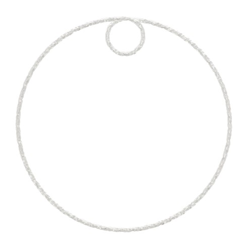 Colgante circulo diamantado 40 mm de Plata 925 x1