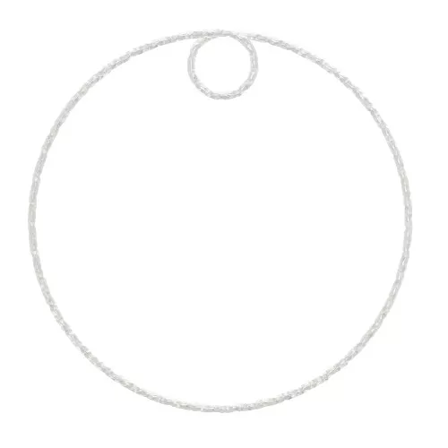 Colgante circulo diamantado 40 mm de Plata 925 x1