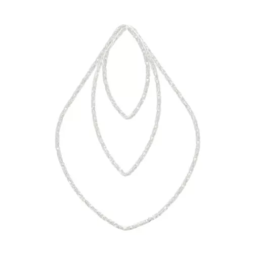 Colgante gota de fantasía diamantado 37x27 mm de Plata 925 x1