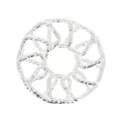 Entrepieza - colgante sol diamantado 15 mm de Plata 925x1