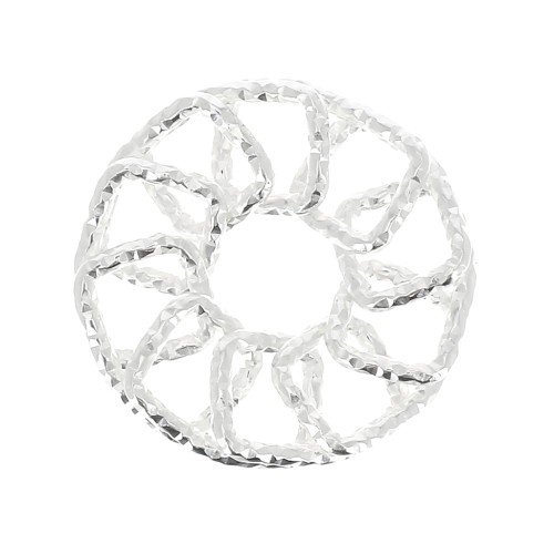 Entrepieza - colgante sol diamantado 15 mm de Plata 925x1