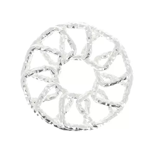 Entrepieza - colgante sol diamantado 15 mm de Plata 925x1